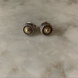 David Yurman Cookie Stud Earrings - Sterling/14K